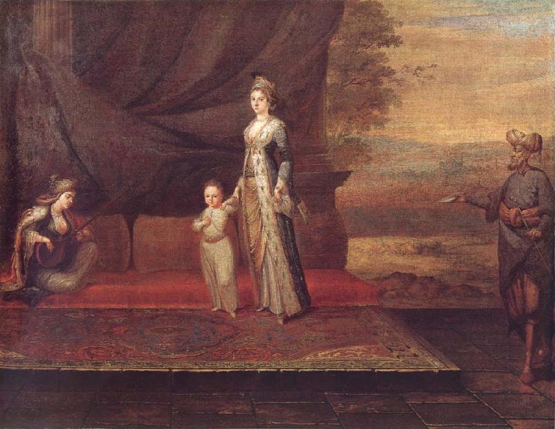 Jean-Baptiste Van Mour Portrait of Lady Montagu Sweden oil painting art